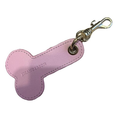 Pre-owned Jw Anderson Leather Bag Charm In Pink