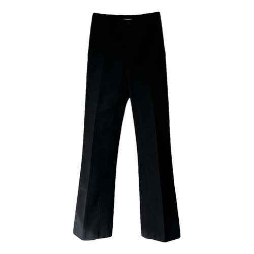 Pre-owned Celine Straight Pants In Black