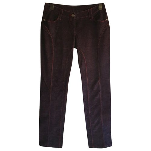 Pre-owned Max & Co Straight Pants In Purple