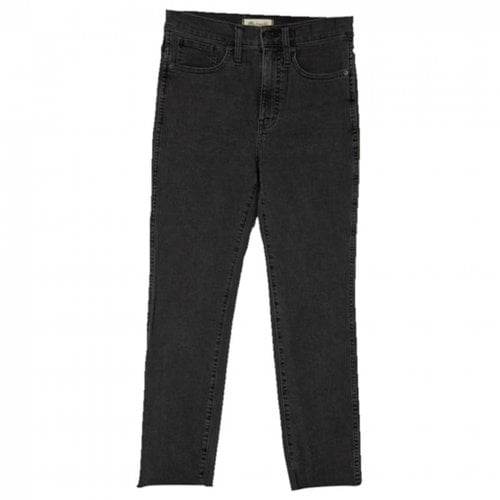 Pre-owned Madewell Straight Jeans In Black