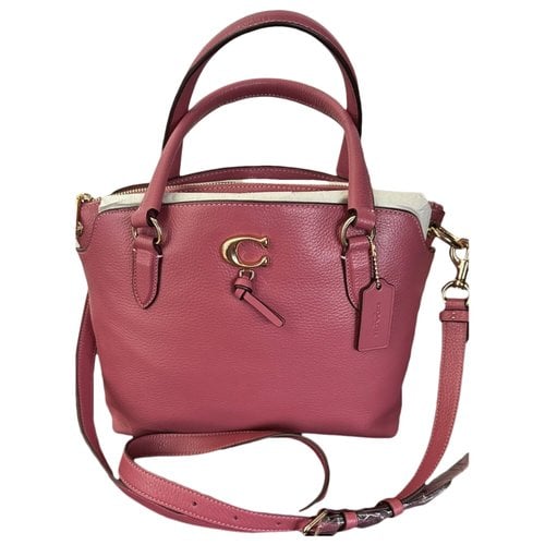 Pre-owned Coach Leather Satchel In Pink