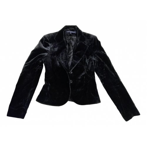 Pre-owned French Connection Velvet Jacket In Black