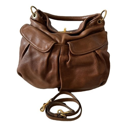 Pre-owned Miu Miu Pony-style Calfskin Handbag In Camel