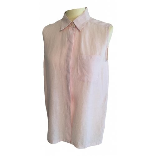 Pre-owned Max Mara Linen Blouse In Pink