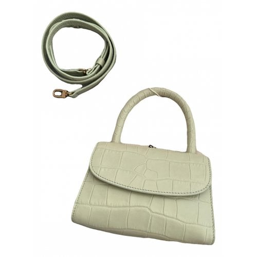 Pre-owned By Far Mini Leather Handbag In Green