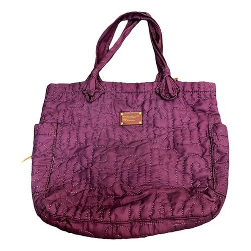 Pre-owned Marc By Marc Jacobs Pretty Nylon Linen Tote In Purple