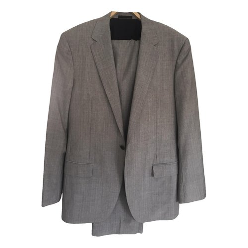 Pre-owned Louis Vuitton Wool Suit In Grey