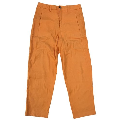 Pre-owned Closed Linen Chino Pants In Orange