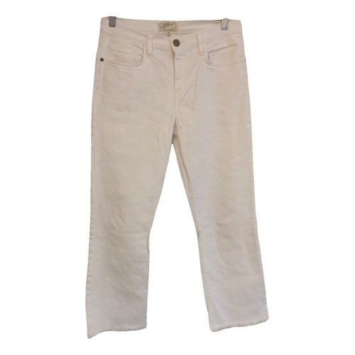 Pre-owned Current Elliott Short Jeans In White