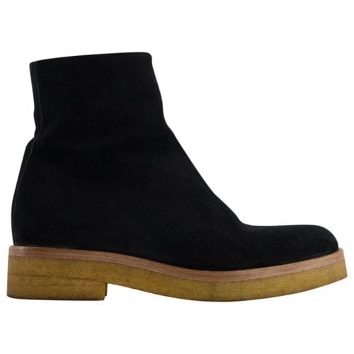 Pre-owned The Row Ankle Boots In Black