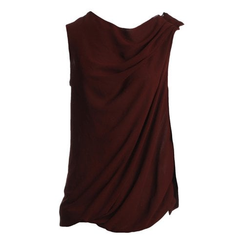 Pre-owned Lanvin Blouse In Burgundy