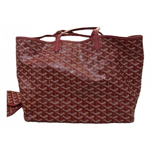 Pre-owned Goyard Saint-louis Cloth Tote In Red