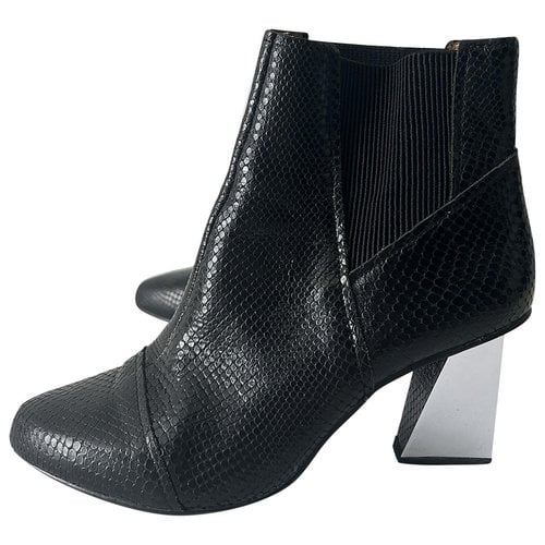 Pre-owned United Nude Leather Boots In Black
