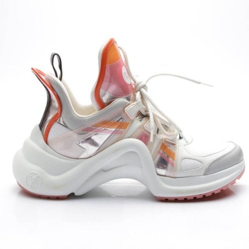 Pre-owned Louis Vuitton Leather Trainers In Multicolour