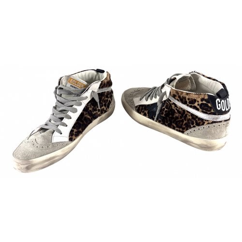 Pre-owned Golden Goose Mid Star Leather Trainers In Multicolour