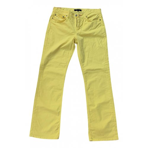 Pre-owned Tommy Hilfiger Straight Jeans In Yellow