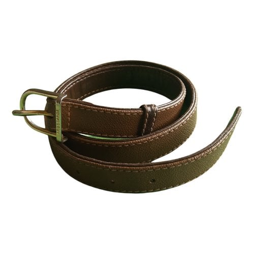 Pre-owned Trussardi Leather Belt In Brown