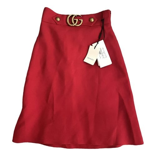 Pre-owned Gucci Mini Skirt In Red