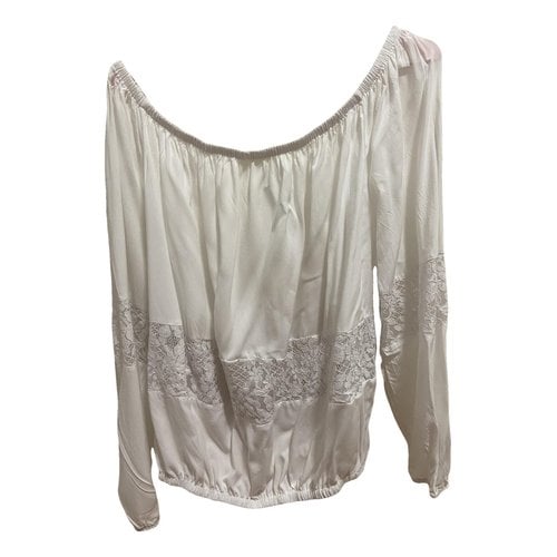 Pre-owned Guess Blouse In White