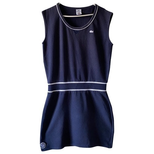 Pre-owned Lacoste Mini Dress In Navy