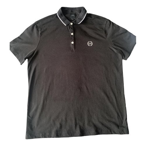Pre-owned Armani Exchange Polo Shirt In Black