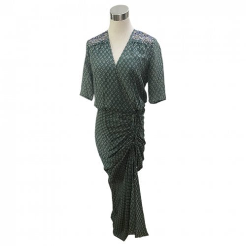Pre-owned Veronica Beard Silk Mid-length Dress In Green