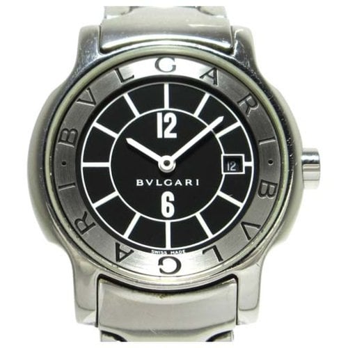 Pre-owned Bvlgari Solotempo Watch In Silver