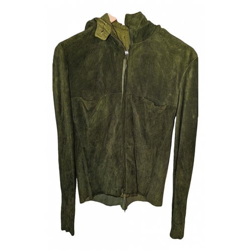 Pre-owned Ma+ Leather Jacket In Green