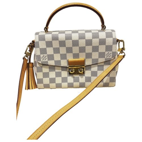Pre-owned Louis Vuitton Croisette Cloth Crossbody Bag In White