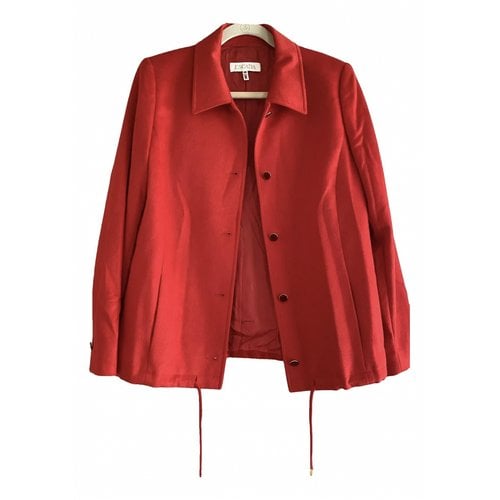 Pre-owned Escada Rabbit Jacket In Red