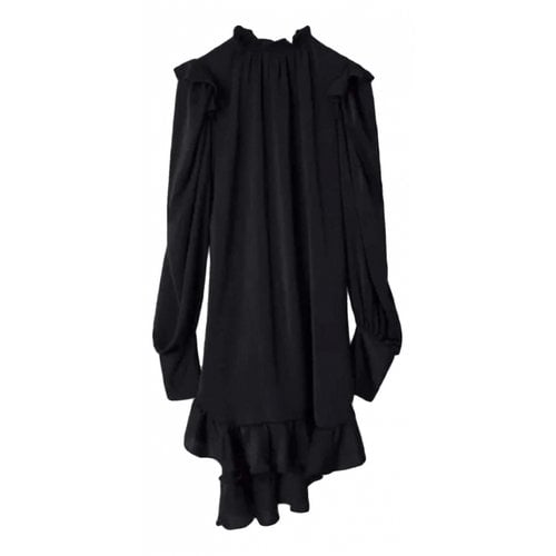 Pre-owned Zadig & Voltaire Silk Mini Dress In Black