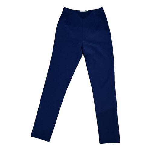 Pre-owned Safiyaa Slim Pants In Blue