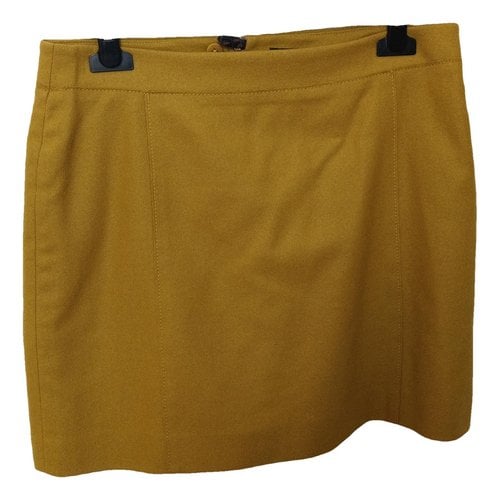 Pre-owned Marc O'polo Wool Mini Skirt In Yellow