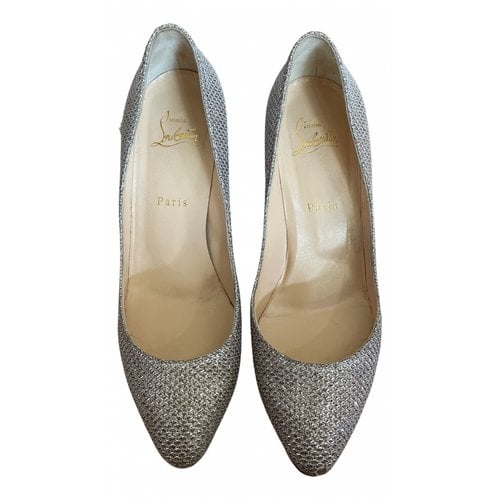 Pre-owned Christian Louboutin So Kate Glitter Heels In Gold