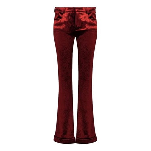 Pre-owned Saint Laurent Straight Pants In Red