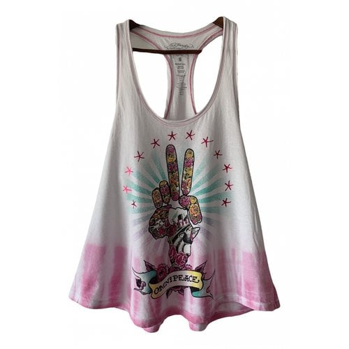 Pre-owned Ed Hardy Vest In Pink