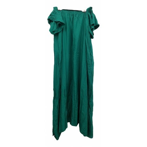Pre-owned Loup Charmant Silk Maxi Dress In Green