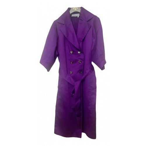Pre-owned Saint Laurent Coat In Purple