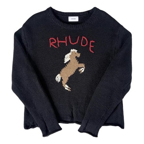 Pre-owned Rhude Sweatshirt In Black