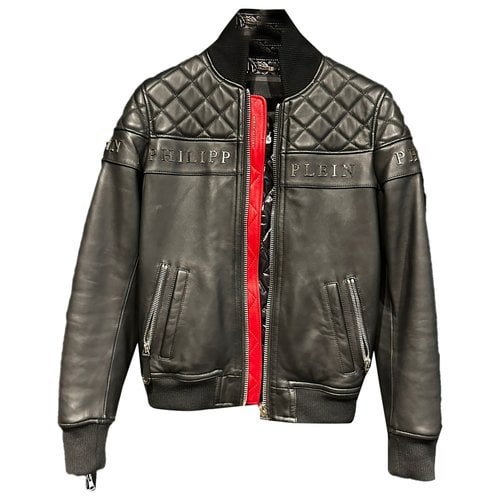Pre-owned Philipp Plein Leather Vest In Black