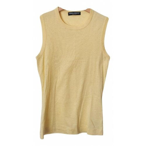 Pre-owned Dolce & Gabbana Vest In Yellow