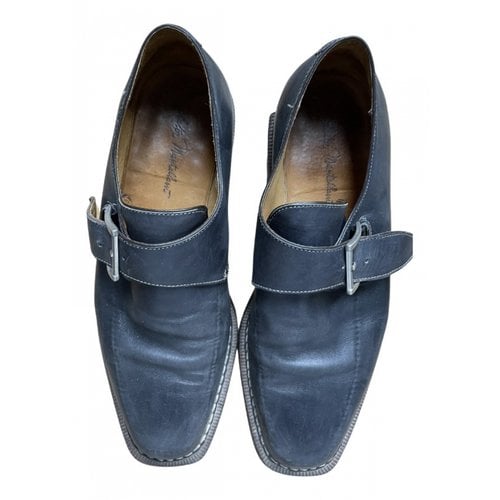 Pre-owned Sutor Mantellassi Leather Flats In Blue