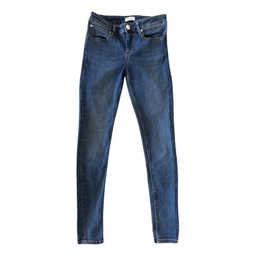 Pre-owned Sandro Fall Winter 2020 Slim Jeans In Blue
