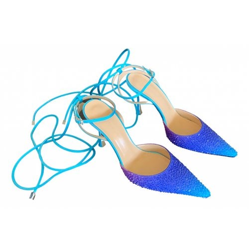 Pre-owned Mach & Mach Cloth Heels In Blue