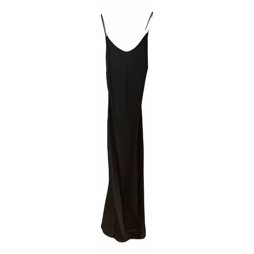 Pre-owned Priscavera Silk Mid-length Dress In Black