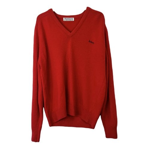 Pre-owned Burberry Wool Knitwear & Sweatshirt In Red