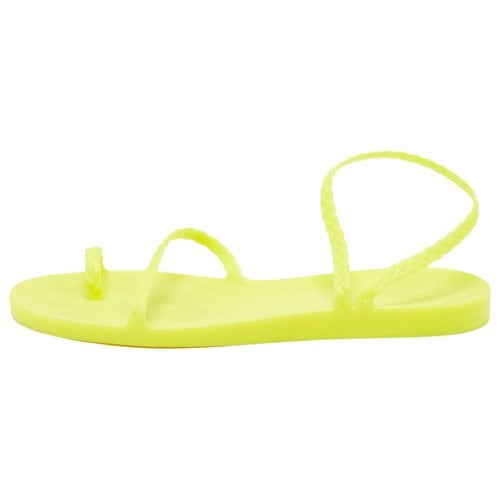 Pre-owned Ancient Greek Sandals Flats In Yellow