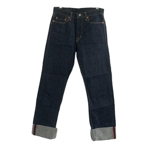 Pre-owned Kapital Straight Jeans In Navy