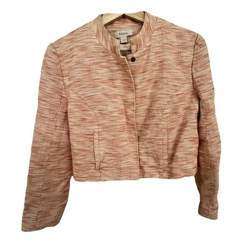 Pre-owned Fossil Jacket In Pink