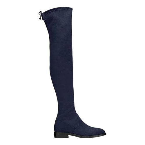 Pre-owned Stuart Weitzman Boots In Blue
